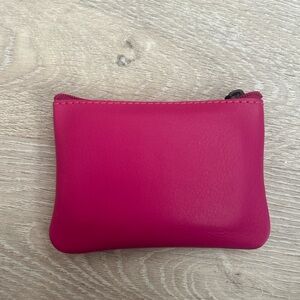 Elegant Pink Leather Pouch